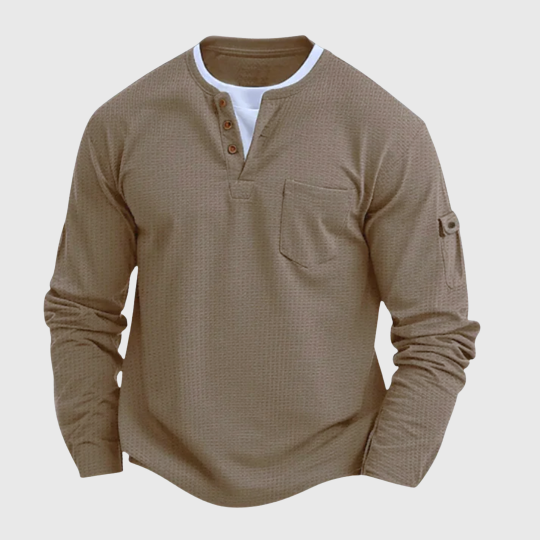 Belmonte™ | Suéter de algodón de manga larga para hombre estilo waffle