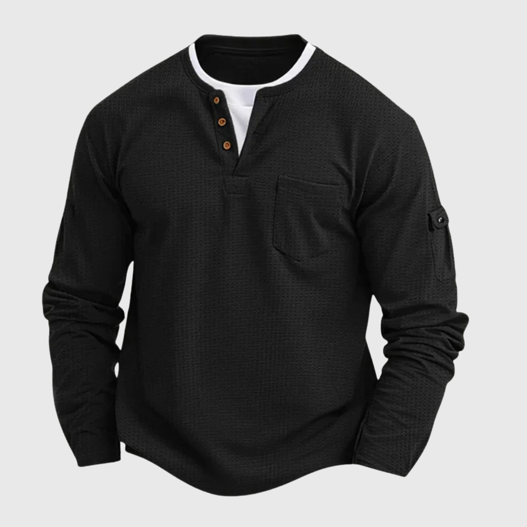Belmonte™ | Suéter de algodón de manga larga para hombre estilo waffle
