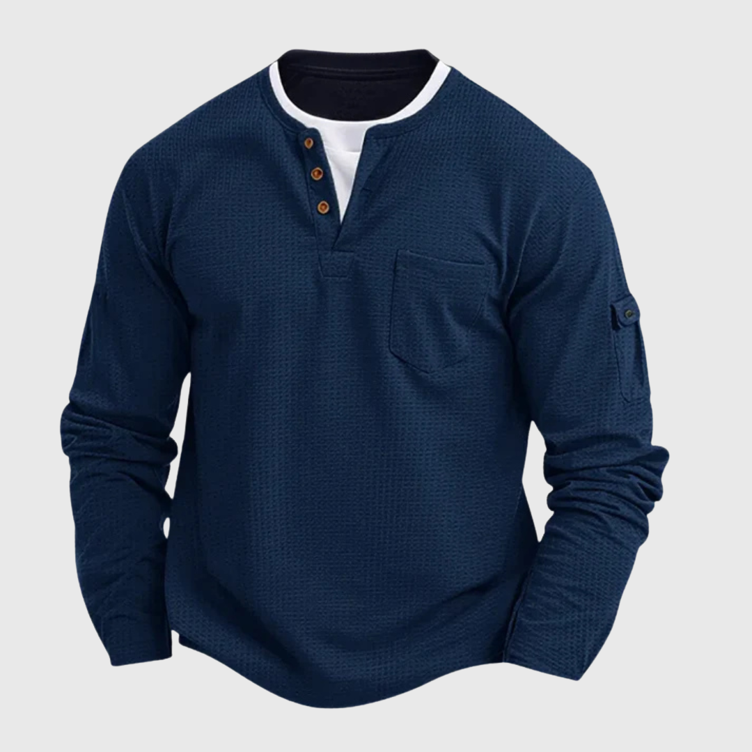 Belmonte™ | Suéter de algodón de manga larga para hombre estilo waffle