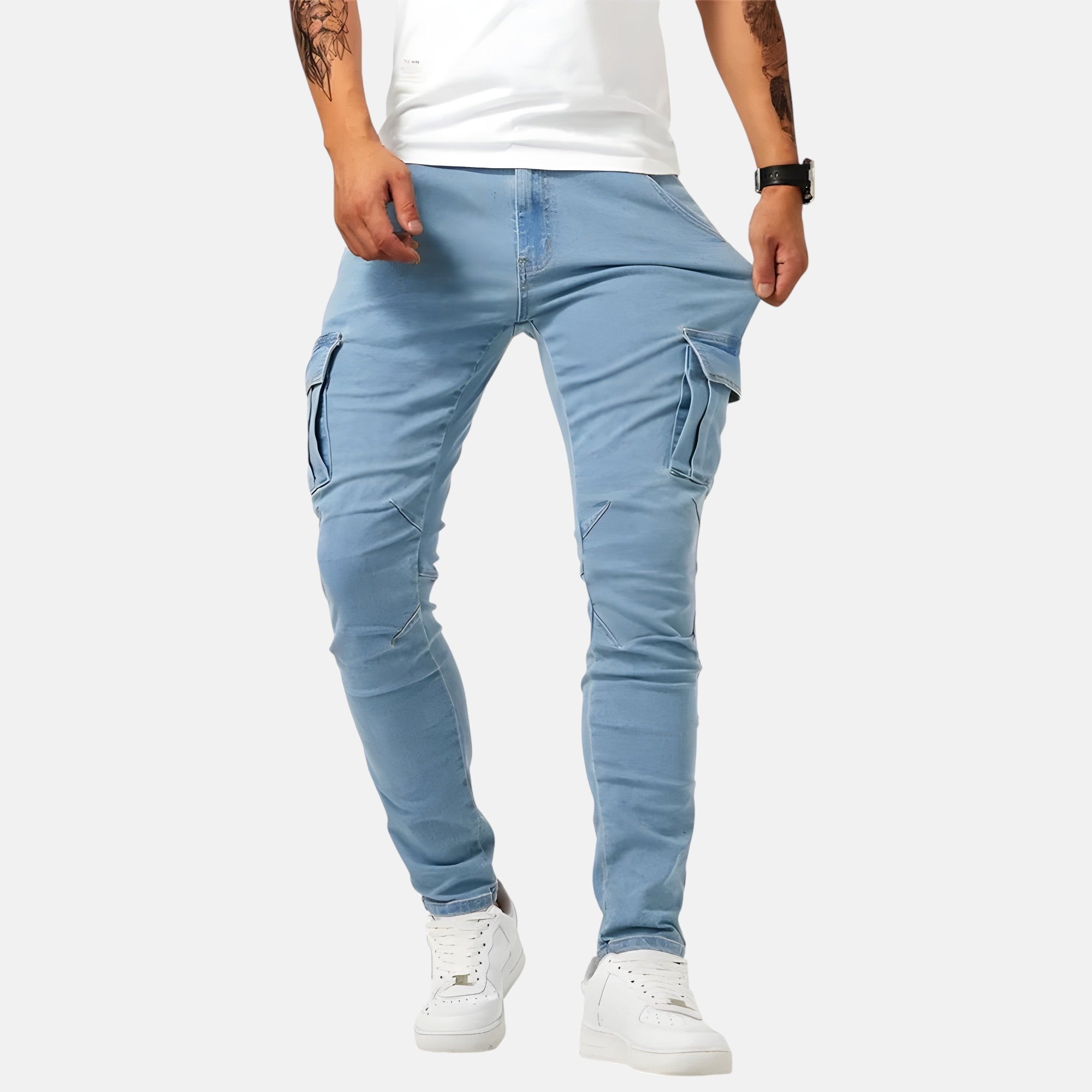 Belmonte™ | Pantalones Cargo de Denim Elástico