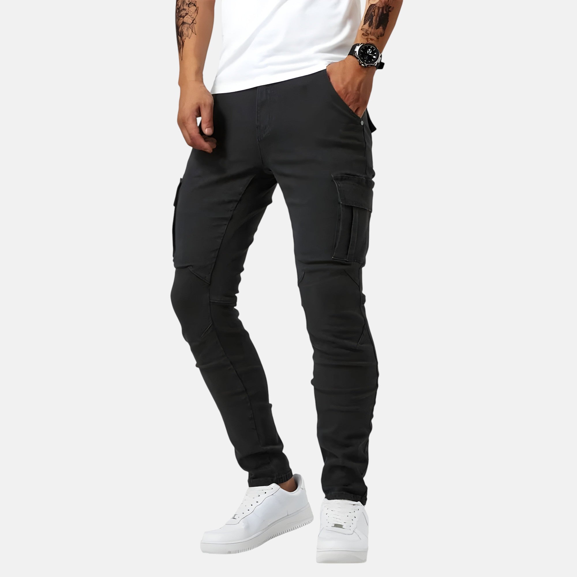 Belmonte™ | Pantalones Cargo de Denim Elástico