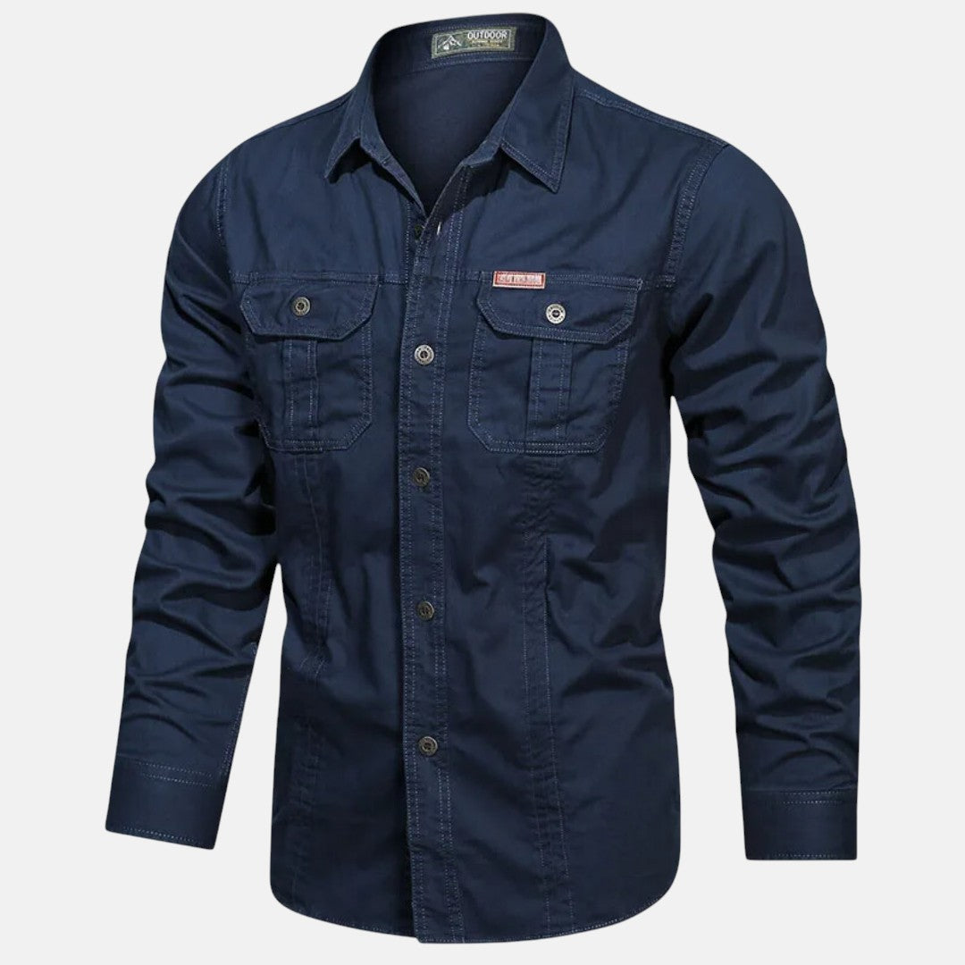 Belmonte™ | Camisa de Manga Larga con Botones y Bolsillos