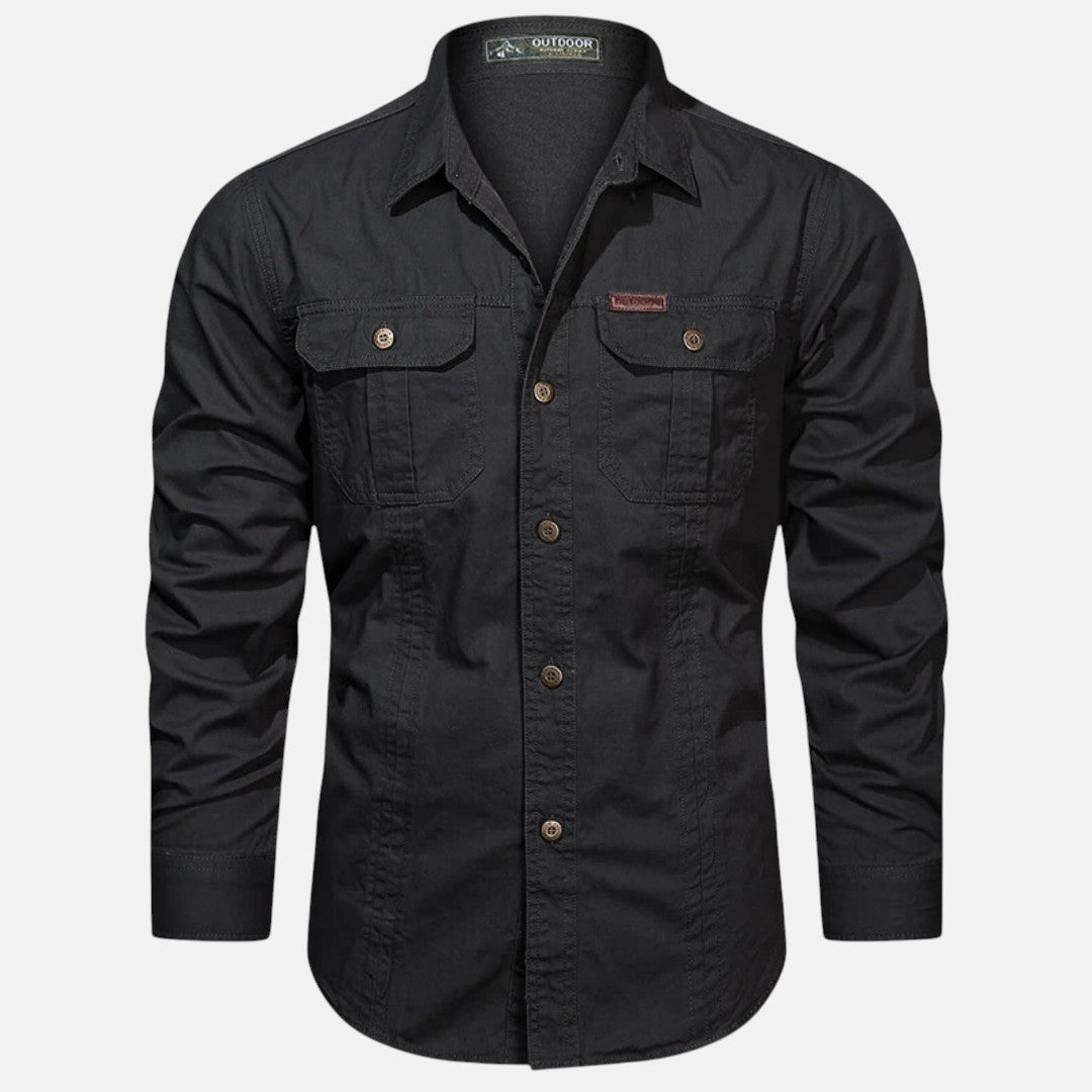 Belmonte™ | Camisa de Manga Larga con Botones y Bolsillos