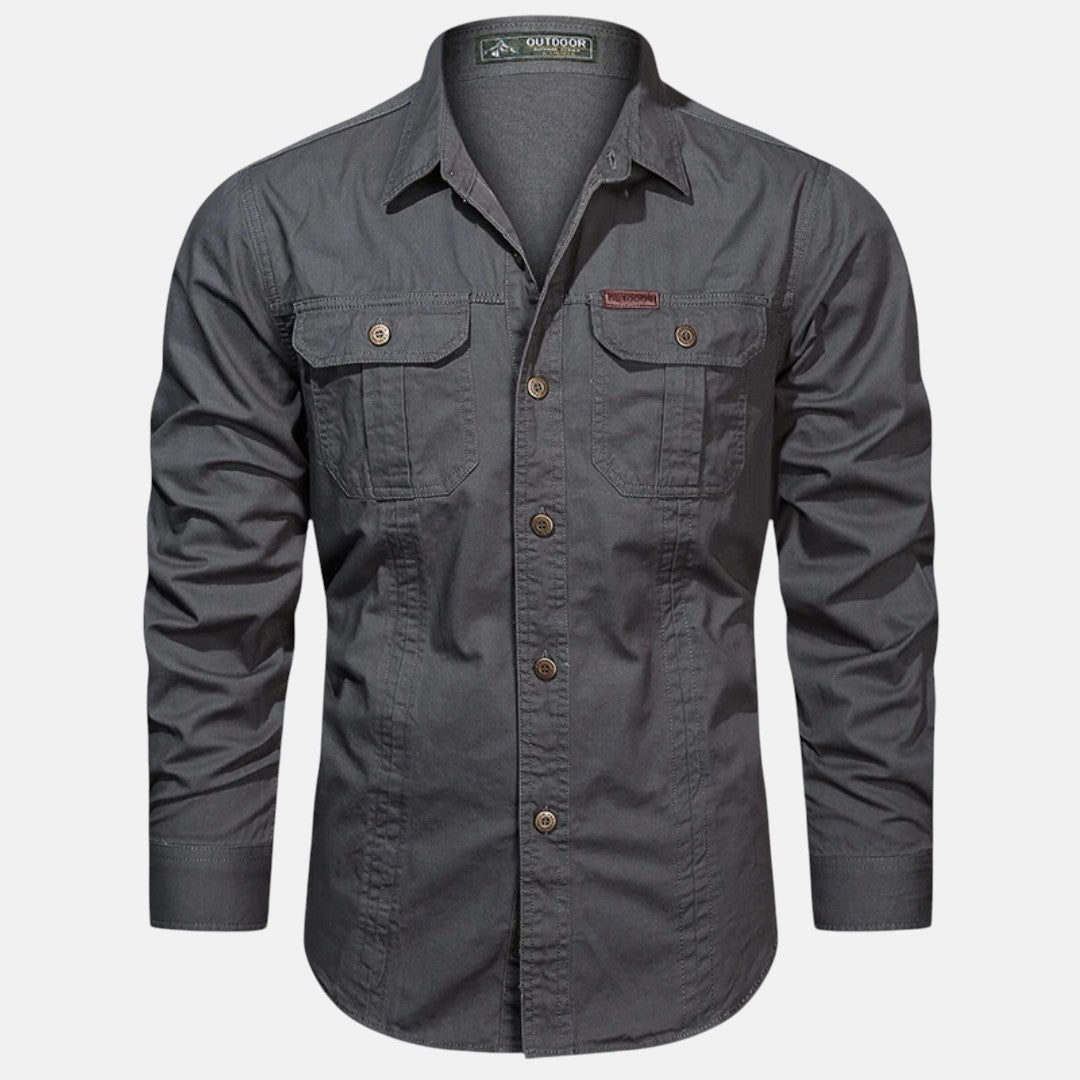 Belmonte™ | Camisa de Manga Larga con Botones y Bolsillos