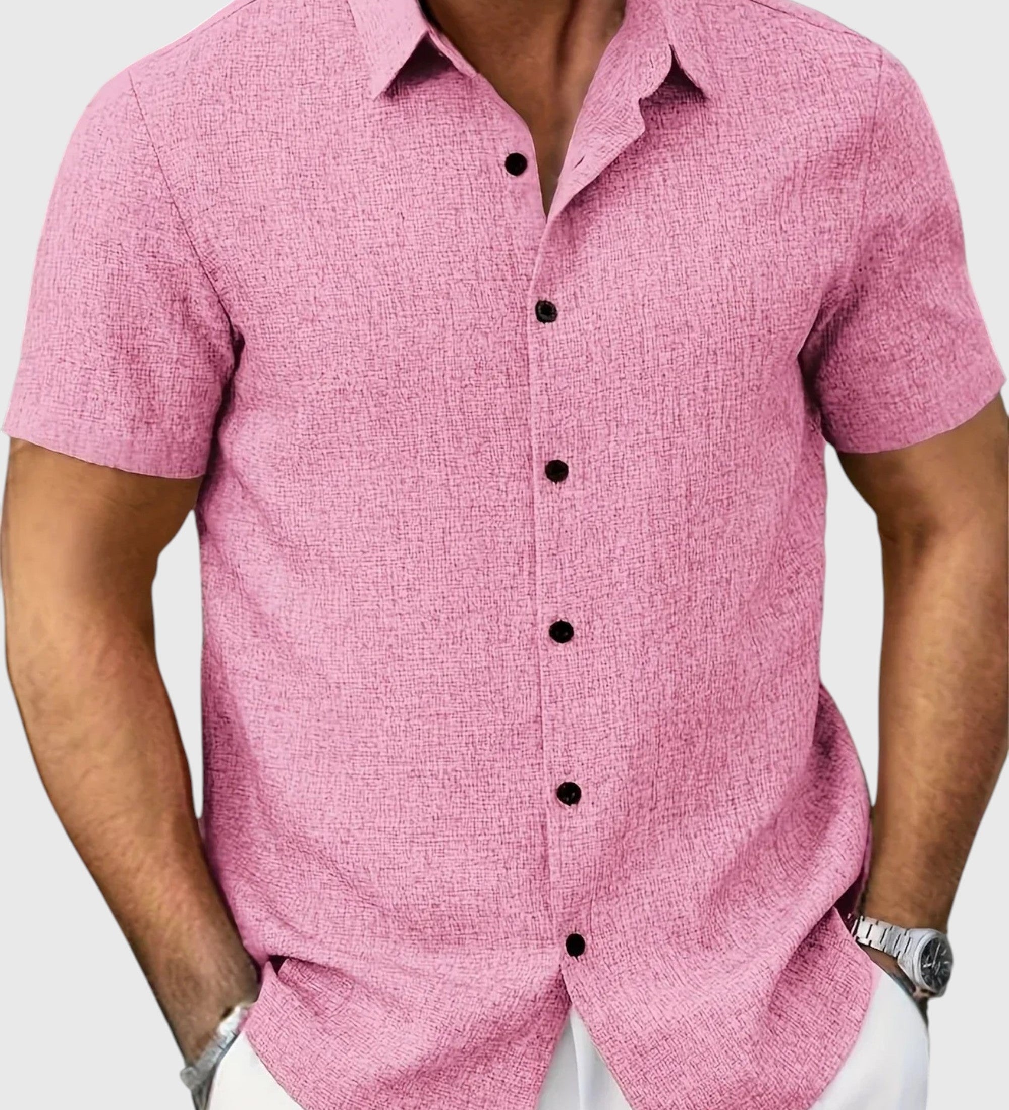 Belmonte™ | Camisa ligera de manga corta en mezcla de lino