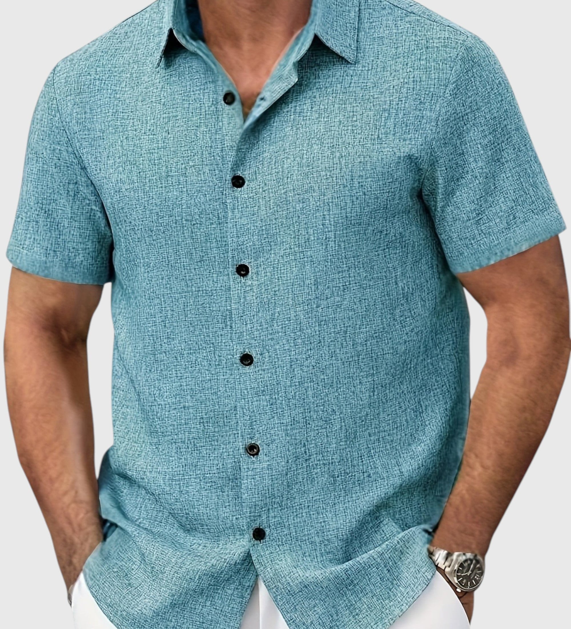 Belmonte™ | Camisa ligera de manga corta en mezcla de lino